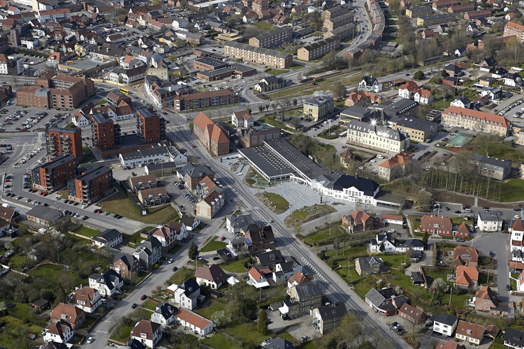 Billedet viser et luftfoto over den nordlige bydel