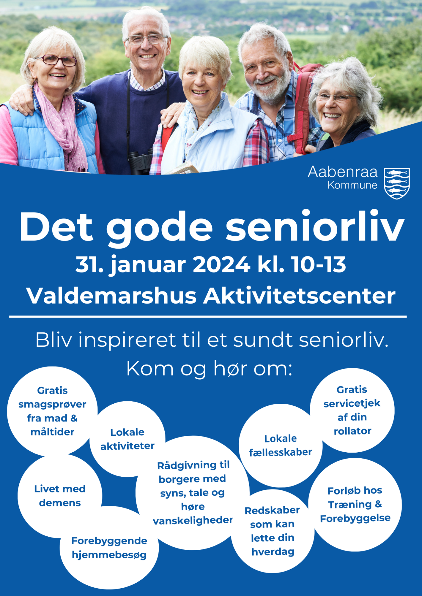 Plakat for det gode seniorliv - den 31. januar 2024